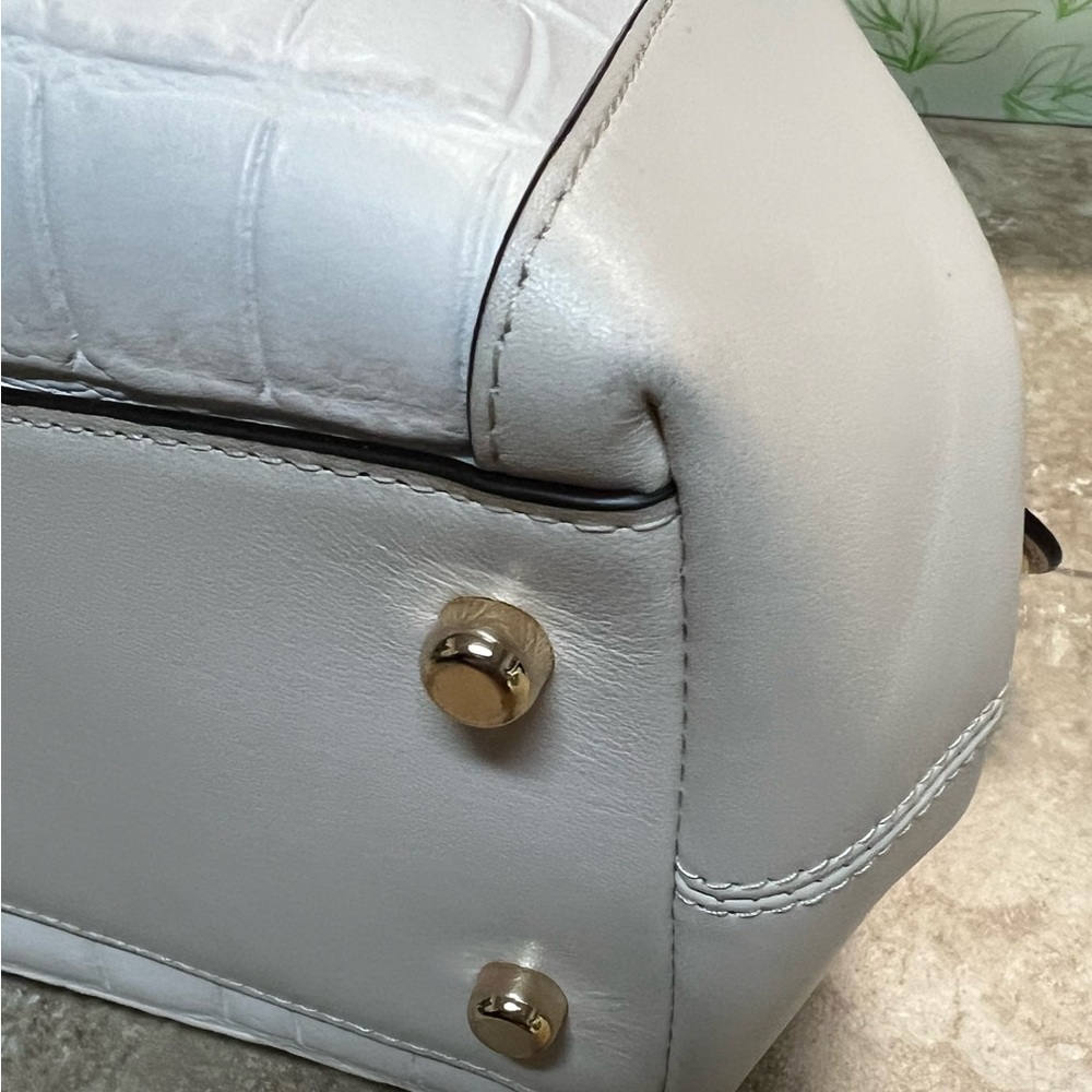 Coach Ivory Croc-Embossed Shoulder Bag - Picture 7 of 9